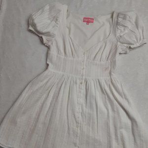 White Puff Sleeve Dolls Kill Dress